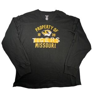 Pro Edge University of Missouri Tigers Black Long Sleeve T Shirt XL Fan Athletic